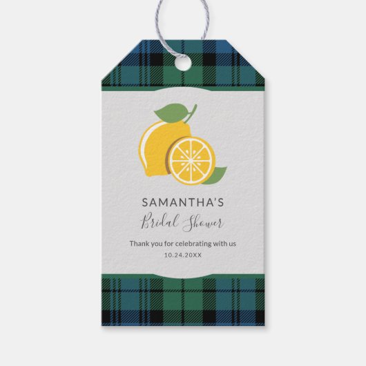 Rustic Pset Citrus Vrijgezellenfeest Hartelijk dan Cadeaulabel (Voorkant)