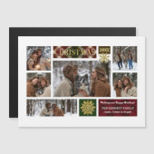 Rustic Pset & Gold Snowflakes Multi-Photo (Voorkant / Achterkant)
