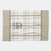 Rustic Pset Merry en Bright Kerstmis Theedoek (Horizontaal)