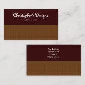 Rustic Pset met chocolade Brown Visitekaartje (Voorkant / Achterkant)