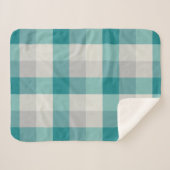 Rustic Pset Turquoise Gray Beige Sherpa Deken (Voorkant (horizontaal))