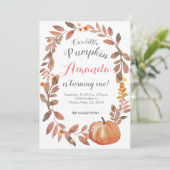 Rustic Pumpkin Autumn Herfst Birthday Party Kaart (Staand voorkant)