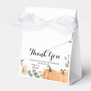 Rustic Pumpkin Boho Floral Herfst verliefd Bedankdoosjes