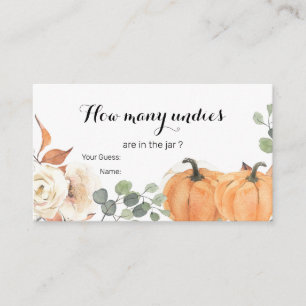 Rustic Pumpkin Boho Floral raad hoeveel exemplaren Informatiekaartje