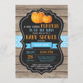 Rustic Pumpkin Boy Baby shower Invitation Card Kaart