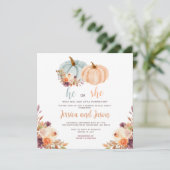 Rustic Pumpkin Geslacht Partij Kaart (Staand voorkant)