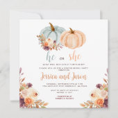 Rustic Pumpkin Geslacht Partij Kaart (Voorkant)