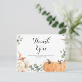 Rustic pumpkin - Hartelijk dank. Bedankkaart (Staand voorkant)