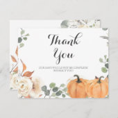 Rustic pumpkin - Hartelijk dank. Bedankkaart (Voorkant / Achterkant)