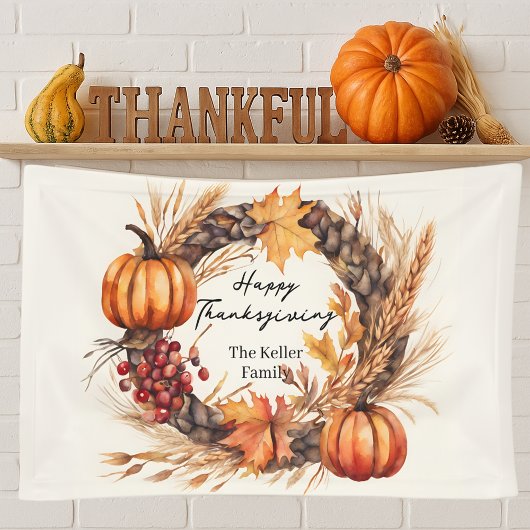 Rustic Pumpkin Harvest Wreath Fall Thanksgiving Spandoek