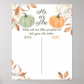 Rustic Pumpkin HE of SHE Voeding Board Poster (Voorkant)