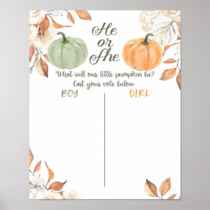 Rustic Pumpkin HE of SHE Voeding Board Poster