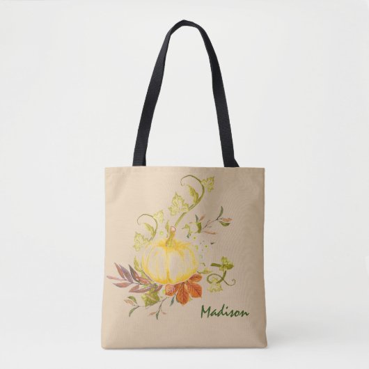 Rustic Pumpkin Herfst Autumn Canvas tas (Voorkant)