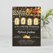 Rustic Pumpkin Herfst Baby shower Kaart (Staand voorkant)