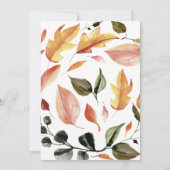 Rustic Pumpkin Herfst Baby shower Kaart (Achterkant)