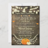 Rustic Pumpkin Herfst Baby shower Kaart (Voorkant)