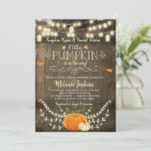Rustic Pumpkin Herfst Baby shower Kaart (Staand voorkant)
