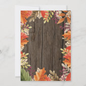 Rustic Pumpkin Herfst Birthday Uitnodiging (Achterkant)
