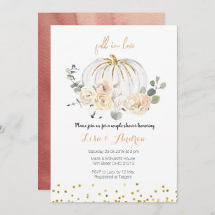 Rustic Pumpkin Herfst in Love Couples Shower Kaart