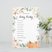 Rustic Pumpkin Herfst in Love Prayers for Baby Sig (Staand voorkant)