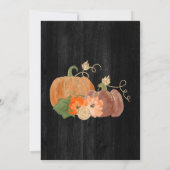 Rustic Pumpkin & Mason Jars Thanksgiving Dinner Kaart (Achterkant)