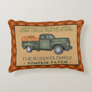 Rustic Pumpkin Patch Boerderij  Truck Herfst Pset Accent Kussen