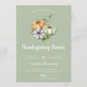 Rustic Pumpkin Patch Thanksgiving Dinner Sage Kaart