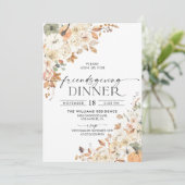 Rustic Pumpkin Thanksgiving Dinner Invitation (Debout devant)