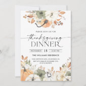 Rustic Pumpkin Thanksgiving Dinner Invitation Save The Date (Voorkant)