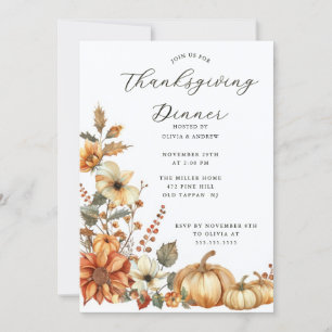 Rustic Pumpkin Thanksgiving Innodiging Kaart