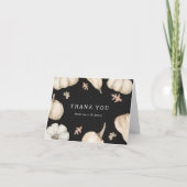 Rustic Pumpkins Herfst Baby shower Bedankkaart (Voorkant)