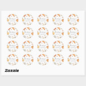 Rustic Pumpkins Herfst Baby shower Hartelijk dank Ronde Sticker (Vel)