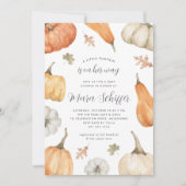 Rustic Pumpkins Herfst Baby shower Kaart (Voorkant)