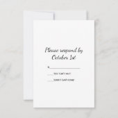 Rustic Pumpkins Herfst Barn Wedding RSVP Kaart (Achterkant)