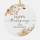 Rustic Pumpkins Thanksgiving Dinner Ornament  (Voorkant)