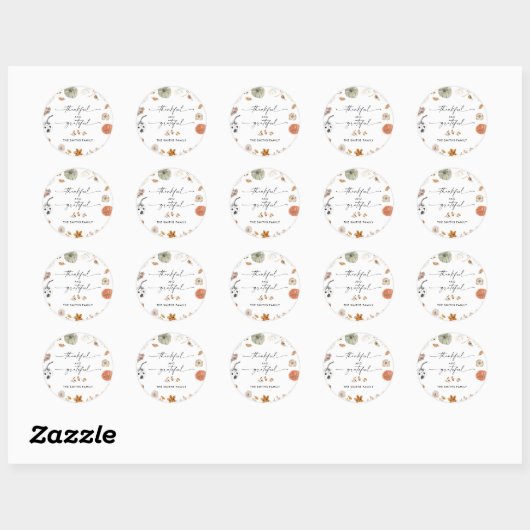 Rustic Pumpkins Thanksgiving Dinner Sticker (Feuille)