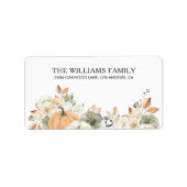 Rustic Pumpkins Thanksgiving Return Address Label (Voorkant)