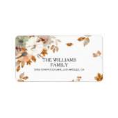 Rustic Pumpkins Thanksgiving Return Address Label (Voorkant)