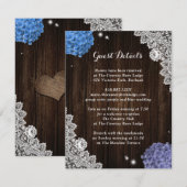 Rustic Purple and Blue Floral Enclosure Card Informatiekaartje (Voorkant / Achterkant)