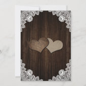 Rustic Purple Blue Hydrangea Rustic Wood Wedding Save The Date (Achterkant)