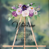 Rustic Purple Floral Wedding Welcome (Neutre)