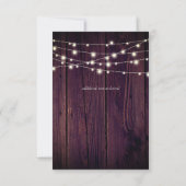Rustic Purple Flowers Oranje Wedding Invites (Achterkant)
