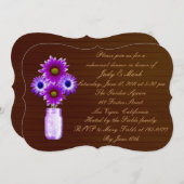 Rustic Purple Mason Invitation de la répétition Ja (Devant / Derrière)
