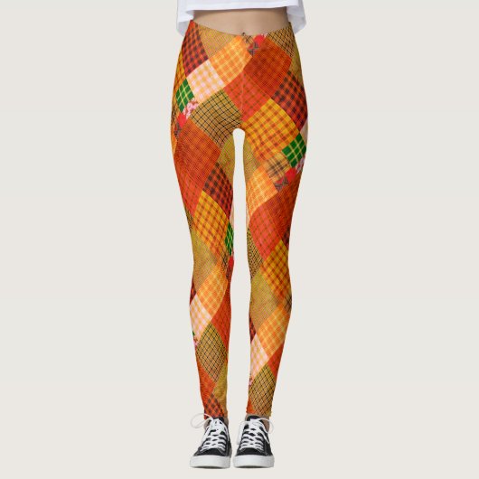 Rustic Quilt Patchwork Leggings (Voorkant)