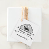 Rustic Ranch Western Country Cowboy Wedding Bedankjes Labels (In situ)