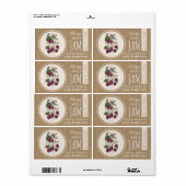 Rustic Raspberry Jam gepersonaliseerd H-label Etiket (Full Sheet)