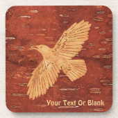 Rustic Raven op binnenste boog Bier Onderzetter (Voorkant)