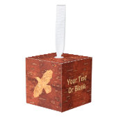 Rustic Raven op binnenste boog Kubus Ornament (Voorkant hoekig)