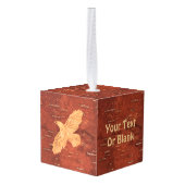 Rustic Raven op binnenste boog Kubus Ornament (Achter hoekig)