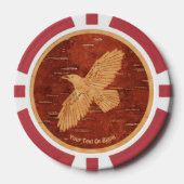 Rustic Raven op binnenste boog Poker Chips (Voorkant)